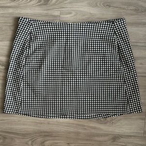 Urban Outfitters Black And White Checkered Mini Skirt